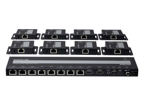 ATEN DISTRIBUIDOR / SPLITTER HDMI 4K SOBRE CAT 6 DE 8 PUERTOS EN KIT, CON 8 RECEPTORES, SALIDA HDMI LOCAL Y POC (VS1828KIT-AT-G) - imagen 2