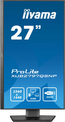 Iiyama MONITOR IIYAMA PROLITE XUB2797QSNP 27" QHD 1440P - IPS, 100HZ, 1MS, SPEAKERS, DP - imagen 2