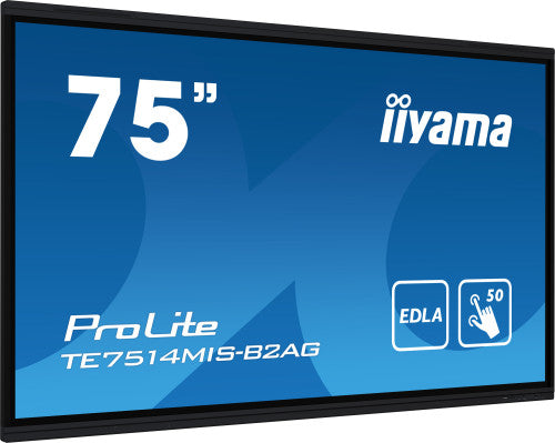 Iiyama MONITOR IIYAMA 75" IIWARE12E , ANDROID 13, 50-P, 3840X2160, UHD, FAN-LESS, MM 2X 8W + 2X 18W , MICRO 8X, HDMI 4X, HDMI-OUT, USB-C 2X UP TO 100W , MINI-JACK, OPTICAL, 435CD/M, LANDSCAPE, LAN 2X RS232C, WIFI/BT, VESA 600X400 , SLOT OPC (TE7514MIS-B2A - imagen 2
