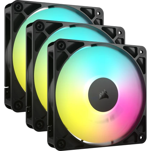 Corsair RS120 ARGB Carcasa del ordenador Ventilador 12 cm Negro 3 pieza(s) - imagen 1