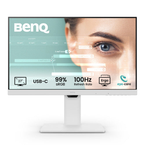 BenQ MONITOR BENQ GW2786TC 27” IPS 1080P, FHD, USB-C (65W), 100HZ, EYE-CARE, ERGONÓMICO, HUB USB, 99% SRGB, HDMI, DP, TÜV, BLANCO - imagen 1