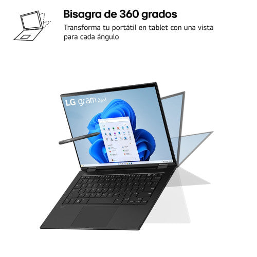 LG PORTATIL GRAM 2 EN 114T90S. W11 HOME. INTEL CORE ULTRA 7. 16GB. 512GB SSD. 1,2KG - imagen 3