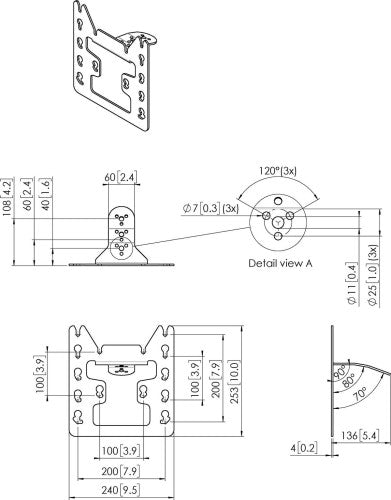 VOGELS PFI 3045 INTERFACE 200X100, 200X200 BLACK (PFI3045) - imagen 3