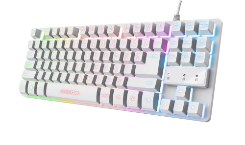 Trust GXT 833W Thado teclado Juego USB QWERTY Español Blanco - imagen 1