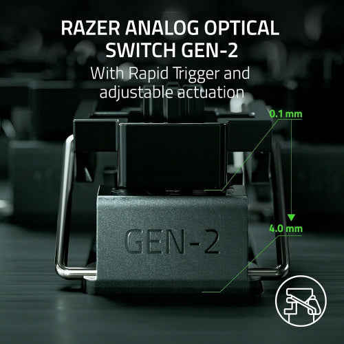Razer TECLADO RAZER HUNTSMAN V3 PRO (USA) TENKEYLESS BLANCO (RZ03-04981700-R3M1) - imagen 3