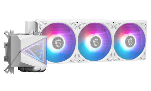 MSI SISTEMA DE REFRIGERACION LIQUIDA MSI PARA CPU MAG CORELIQUID I360 WHITE,INTEL/AMD,RADIADOR 360mm,FAN4PIN,20dBA,ARGB (3 VENTILADORES) (BLANCO) - imagen 1