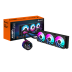 GIGABYTE Refrigeración líquida para CPU AORUS WATERFORCE X II 360 AIO - 3 ventiladores ARGB de 120 mm, pantalla LCD a todo color, mecanismo de interbloqueo magnético, DAISY-CHAIN, compatible con Intel LGA 1700 y AMD AM5, garantía de 6 años - imagen 1