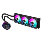 GIGABYTE Refrigeración líquida para CPU AORUS WATERFORCE X II 360 AIO - 3 ventiladores ARGB de 120 mm, pantalla LCD a todo color, mecanismo de interbloqueo magnético, DAISY-CHAIN, compatible con Intel LGA 1700 y AMD AM5, garantía de 6 años - imagen 2