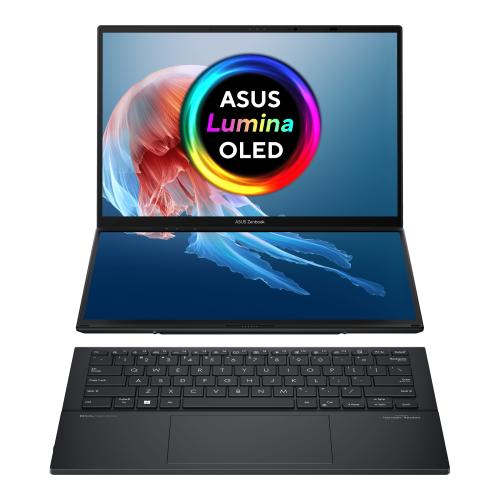 ASUS Zenbook Duo OLED UX8406MA-QL396W - Ordenador Portátil 14" WUXGA (Intel Core Ultra 9 185H, 32GB RAM, 1TB SSD, Arc Graphics, Windows 11 Home) Gris Tintero - Teclado QWERTY español - imagen 1