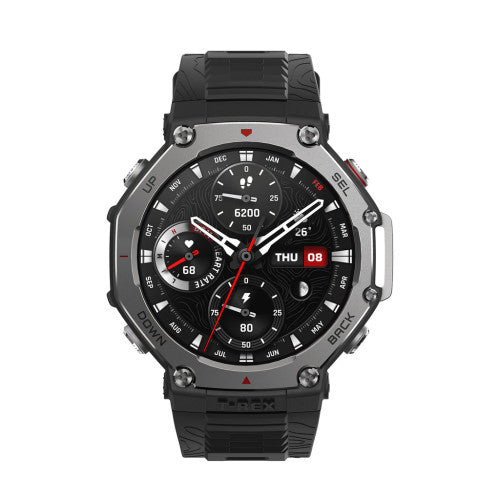 Amazfit T-Rex 3 3,81 cm (1.5") AMOLED Digital 480 x 480 Pixeles Pantalla táctil Negro Wifi GPS (satélite) - imagen 2