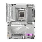 GIGABYTE Placa base X870 A ELITE WF7 ICE - Compatible con CPUs AMD Ryzen 9000, VRM digital de 16+2+2 fases, hasta 8000MHz DDR5 (OC), 4xPCIe 5.0 + 4xM.2, Wi-Fi 7, LAN 2.5GbE, USB 3.2 Gen 2x2 - imagen 2