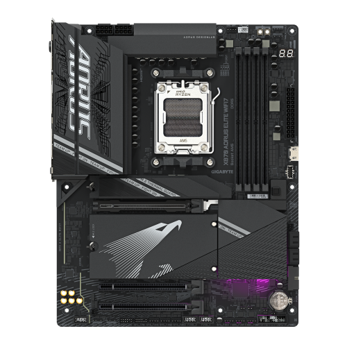 GIGABYTE Placa base X870 A ELITE WIFI7 - Compatible con CPUs AMD Ryzen 9000, VRM de 16+2+2 fases, hasta 8000MHz DDR5 (OC), 4xPCIe 5.0 + 4xM.2, Wi-Fi 7, LAN 2.5GbE, USB 3.2 Gen 2x2 - imagen 2