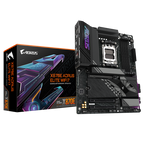 GIGABYTE Placa base X870E A ELITE WIFI7 - Compatible con CPUs AMD Ryzen 9000, VRM digital de 16+2+2 fases, hasta 8000MHz DDR5 (OC), 4xPCIe 5.0 + 4xM.2, Wi-Fi 7, LAN 2.5GbE, USB 3.2 Gen 2x2 - imagen 1