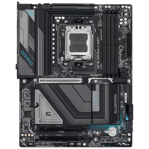 GIGABYTE Placa Base X870 GAMING X WIFI7 - Compatible con CPUs AMD Ryzen 9000, 16+2+2 fases VRM, hasta 8000MHz DDR5 (OC), 1xPCIe 5.0 + 3xM.2, Wi-Fi 7, LAN 2.5GbE, USB 3.2 Gen 2x2 - imagen 2