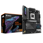 GIGABYTE Placa base X870E AORUS PRO - Compatible con CPUs AMD Ryzen 9000, VRM digital de 16+2+2 fases, hasta 8000MHz DDR5 (OC), 4xPCIe 5.0 + 4xM.2, Wi-Fi 7, LAN 2.5GbE, USB 3.2 Gen 2x2 - imagen 1