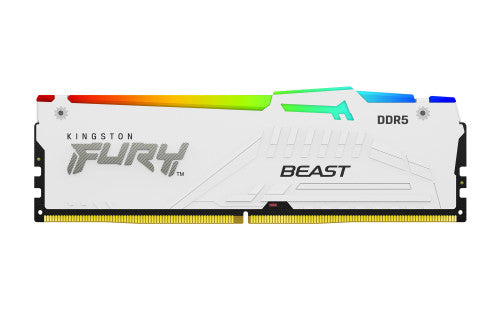 Kingston MEMORIA KINGSTON 16GB 6000MT/S DDR5 CL36 FURY BEAST WHITE RGB EXPO - KF560C36BWE2A-16 - imagen 2
