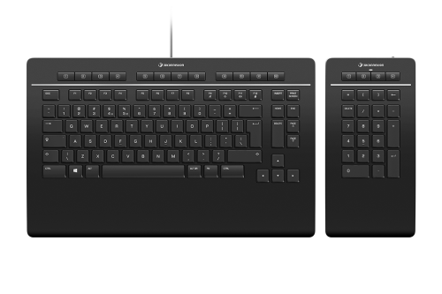 3Dconnexion Keyboard Pro with Numpad teclado Oficina USB + RF Wireless + Bluetooth QWERTZ Alemán Negro - imagen 1