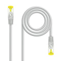 Nanocable Cable Red Latiguillo RJ45 LSZH CAT.6A SFTP AWG26, Gris, 25 cm - imagen 1