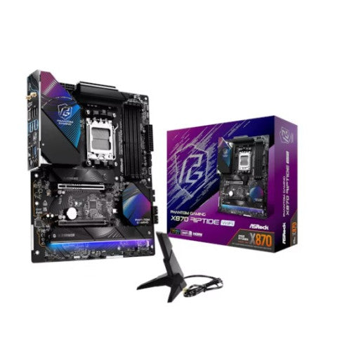 ASRock PLACA ASROCK X870 RIPTIDE WIFI,AMD,AM5,X870,4DDR5,256GB,2USB4+HDMI,4SATA3,3M.2,2USB4,9USB3.2,1USB TYPE-C,LAN2.5GB,WIFI7+BT,ATX - imagen 1