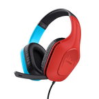 Trust GXT 416S Zirox Auriculares Alámbrico Diadema Juego Negro, Cian, Rojo - imagen 1