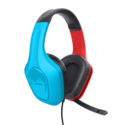 Trust GXT 416S Zirox Auriculares Alámbrico Diadema Juego Negro, Cian, Rojo - imagen 2