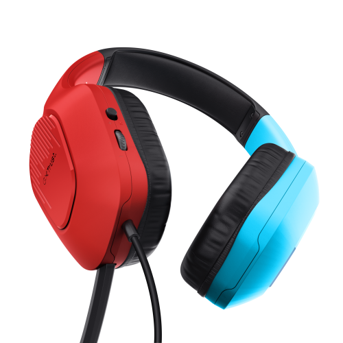 Trust GXT 416S Zirox Auriculares Alámbrico Diadema Juego Negro, Cian, Rojo - imagen 3