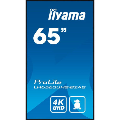 Iiyama MONITOR IIYAMA 65" 3840X2160, UHD, 500CD/M2, LANDSCAPE PORTRAIT, MM 2X 10W, 3X HDMI, USB 2.0 X2, WIFI, LAN, MEDIA PLAY USB, CONTROL LAN / RS232C, IISIGNAGE2 (CMS/DMS),E-SHARE,ANDROID 11 OS, 24/7,VESA MOUNT 400X400 (SOPORTE PARED INCLUIDO) (LH6560UH - imagen 2