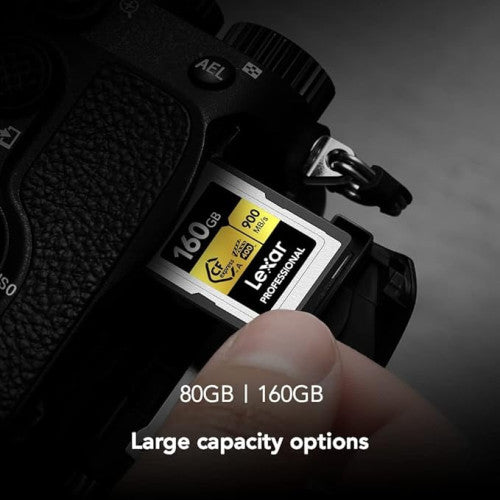LEXAR 160GB PROFESSIONAL CFEXPRESS TYPE A CARD GOLD SERIE, UP TO 900MB/S READ 800MB/S WRITE. VPG 400 - imagen 2
