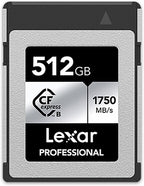 LEXAR 512GB PROFESSIONAL CFEXPRESS TYPE B CARD SILVER, UP TO 1750MB/S READ 1300MB/S WRITE - imagen 1