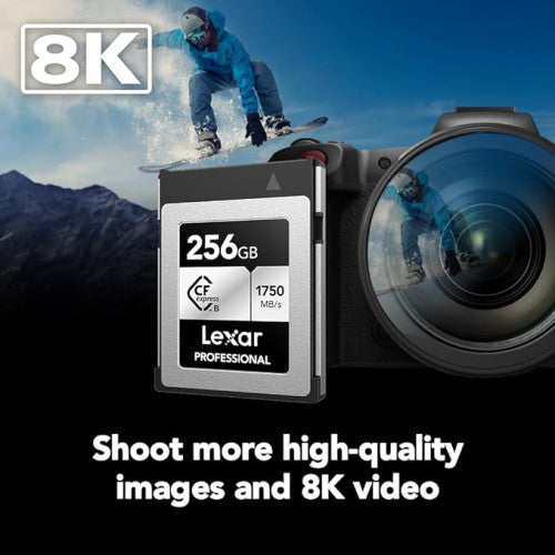LEXAR 256GB PROFESSIONAL CFEXPRESS TYPE B CARD SILVER, UP TO 1750MB/S READ 1300MB/S WRITE - imagen 3