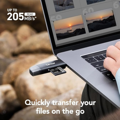 LEXAR DUAL SLOT USB-A/C MICROSD CARD USB 3.1 READER, SUPPORTS MICROSD AND SD CARDS - imagen 3