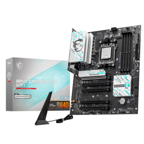 MSI PLACA MSI B840 GAMING PLUS WIFI,AMD,AM5,B840,4DDR5,USB TYPE-C,WIFI,AURA,ATX - imagen 1