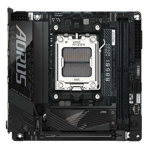 GIGABYTE B850I AORUS PRO Placa Base - Compatible con procesadores AMD Ryzen Serie 9000, VRM digital de 8+2+1 fases, hasta 8400MHz DDR5 (OC), 1xPCIe 5.0 + 1xPCIe 4.0 M.2, 2.5LAN, WIFI 7, USB 3.2 Gen 2 - imagen 2