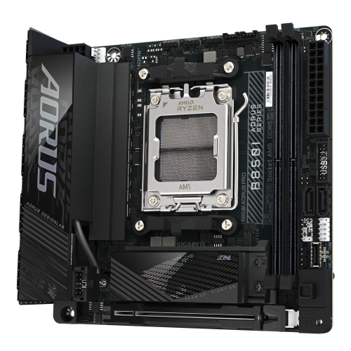 GIGABYTE B850I AORUS PRO Placa Base - Compatible con procesadores AMD Ryzen Serie 9000, VRM digital de 8+2+1 fases, hasta 8400MHz DDR5 (OC), 1xPCIe 5.0 + 1xPCIe 4.0 M.2, 2.5LAN, WIFI 7, USB 3.2 Gen 2 - imagen 3