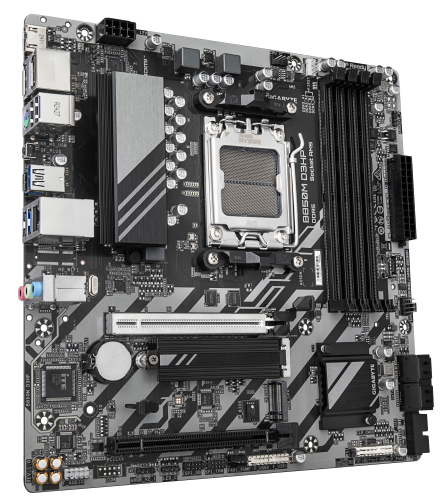 GIGABYTE B850M D3HP Placa Base - Procesadores AMD Ryzen Serie 9000, 5+2+2 fases VRM digitales, hasta 8200MHz DDR5 (OC), 1xPCIe 5.0 + 1xPCIe 4.0 M.2, LAN GbE, USB 3.2 Gen 2 - imagen 3