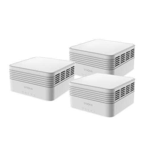 Strong MESHTRIAX3000 sistema Wi-Fi Mesh (Wi-Fi en malla) Doble banda (2,4 GHz / 5 GHz) Wi-Fi 6 (802.11ax) Blanco 3 Interno - imagen 1