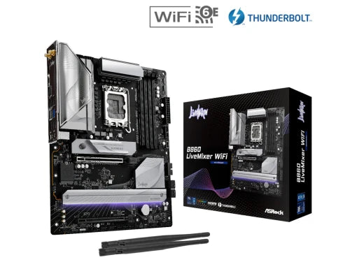 ASRock PLACA ASROCK B860 LIVEMIXER WIFI,INTEL,1851,B860,4DDR5,USB 10GBPS,WIFI,ATX - imagen 1