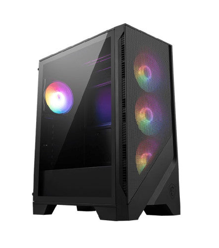 MSI CAJA MSI MAG FORGE 121A AIRFLOW,1x2.5"+2x2.5”/3.5”,F:3x120MM+T:1x120MM+R:1x120MM (ARGB),2xUSB3.2,+AUDIO+MICRO,RGB,MID-TOWER,NEGRA - imagen 1