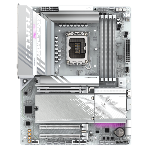 GIGABYTE B860 AORUS ELITE WIFI7 ICE Placa base - CPUs Intel Core Ultra, VRM de 14+1+2+1 fases, hasta 9200MHz DDR5, 1xPCIe 5.0 + 2xPCIe 4.0 M.2, LAN 2,5 GbE, WIFI 7, USB 4 - imagen 2