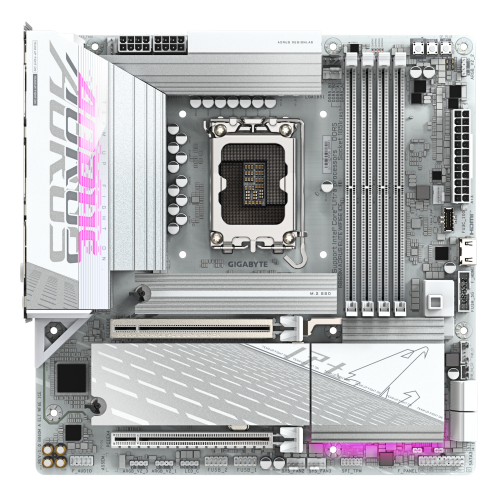 GIGABYTE B860M AORUS ELITE WF6E ICE Placa base - CPUs Intel Core Ultra, VRM de 12+1+2+1 fases, hasta 9200MHz DDR5, 1xPCIe 5.0 + 2xPCIe 4.0 M.2, LAN 2,5 GbE, WIFI 6E, USB 4 - imagen 2