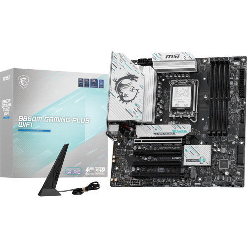 MSI PLACA MSI B860M GAMING PLUS WIFI,INTEL,1851,B860,4DDR5,USB 10GBPS,WIFI,MATX - imagen 1