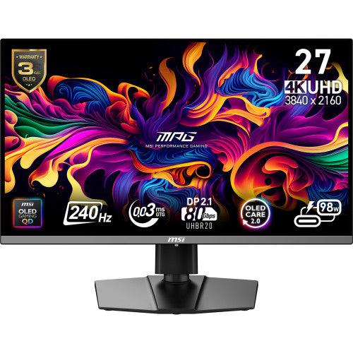MSI MPG 272URX QD-OLED pantalla para PC 67,3 cm (26.5") 3840 x 2160 Pixeles 4K Ultra HD Negro - imagen 1