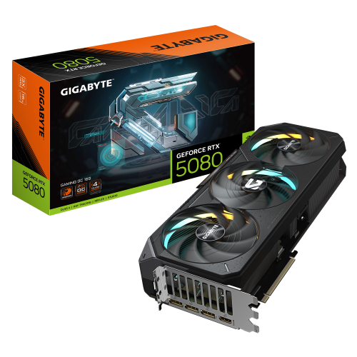 GIGABYTE GeForce RTX 5080 GAMING OC 16G Tarjeta Gráfica - 16GB GDDR7, 256 bits, PCI-E 5.0, 2730MHz Core Clock, 3 x DisplayPort, 1 x HDMI, GV-N5080GAMING OC-16GD - imagen 1