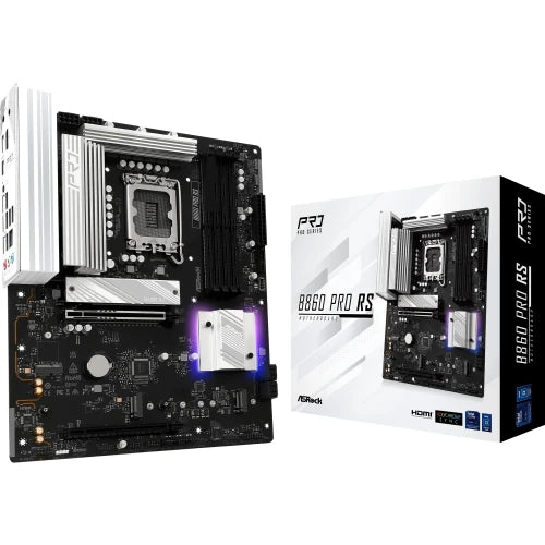 ASRock PLACA ASROCK B860 PRO RS,INTEL,1851,B860,4DDR5,256GB,1HDMI+1DP,4SATA3+2M.2,2.5GBLAN,8USB3.2+2USB TYPE-C,ATX - imagen 1