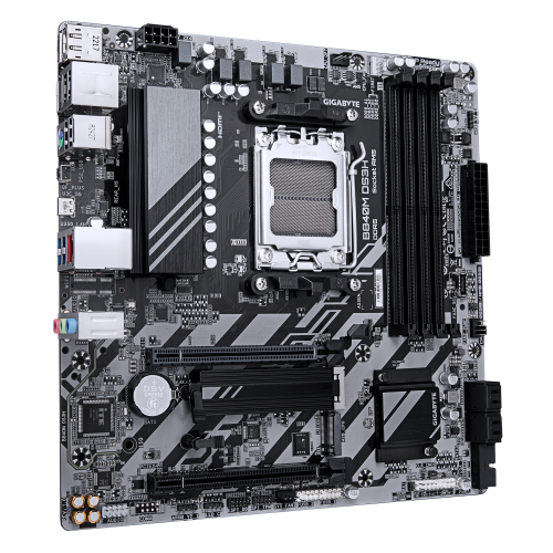GIGABYTE B840M DS3H Placa base - Procesadores AMD Ryzen 9000, VRM de 8+2+2 fases, hasta 8200 MHz DDR5, 2xPCIe 4.0 M.2, LAN 2.5GbE, USB 3.2 Gen 1 - imagen 3