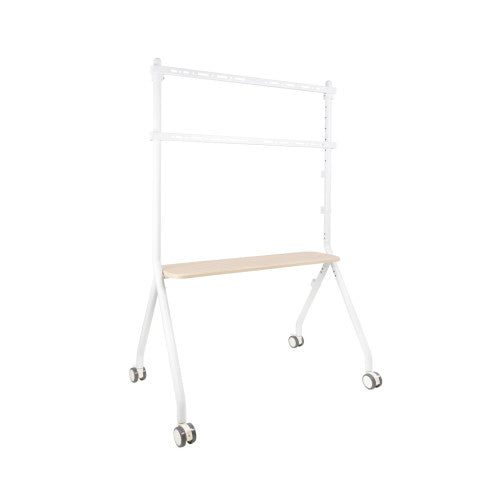 TooQ iLOVE Soporte de Suelo con Ruedas para Pantalla 49"-80", Blanco y Haya - imagen 1