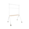TooQ iLOVE Soporte de Suelo con Ruedas para Pantalla 49"-80", Blanco y Haya - imagen 1