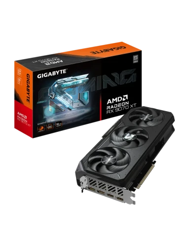 Gigabyte VGA GIGABYTE GV-R9070XTGAMING OC-16GD,AMD,RX9070XT,16GB,GDDR6,256BIT,2HDMI+2DP,WINDFORCE (3 VENTILADORES)