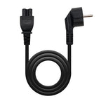 Nanocable Cable de Alimentación Trébol, CEE7 acodado/M-C5/H, Negro, 2 m - imagen 1