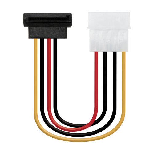 Nanocable CABLE SATA ALIMENTACION ACODADO 5.25"(MOLEX 4PIN)/M-SATA/H 16 CM OEM - imagen 1